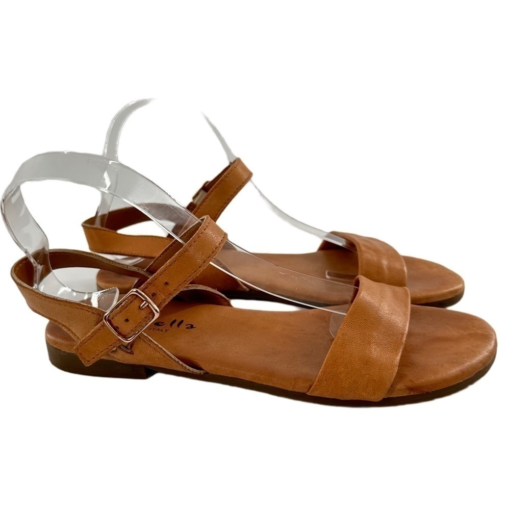 mariella womens sandals size 9 tan Italian leather
